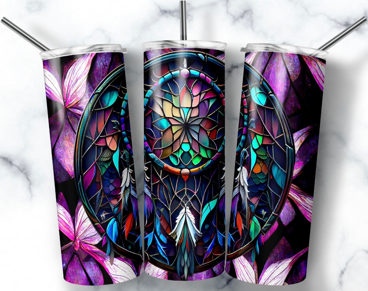 Stained Glass Dreamcatcher Tumbler
