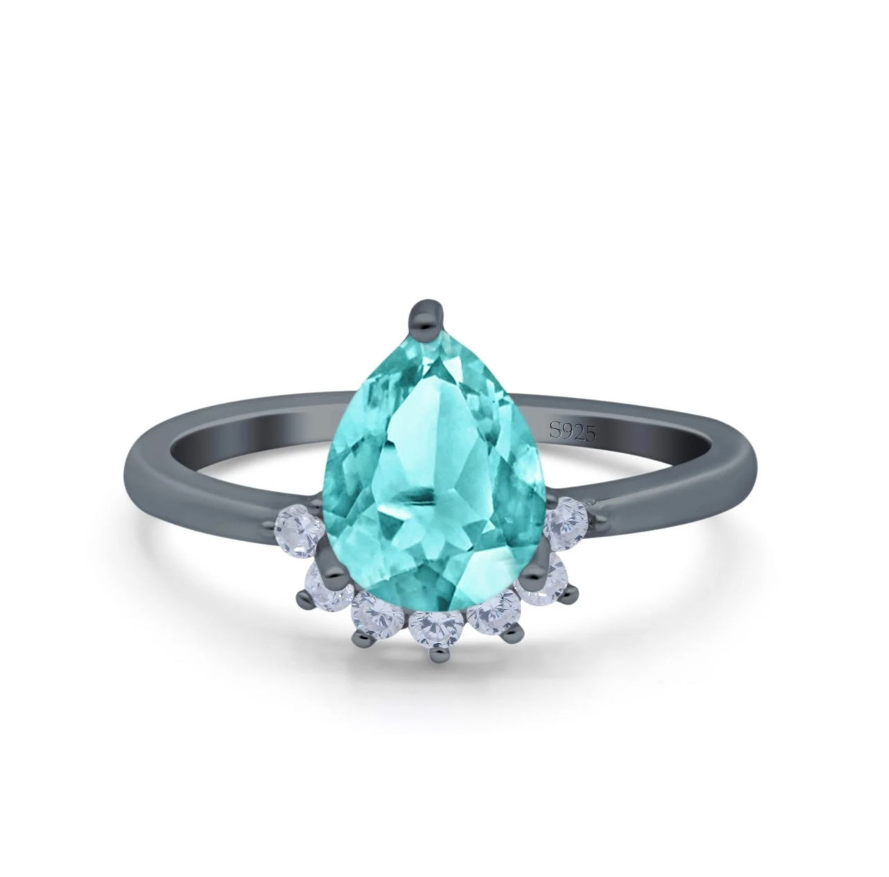 Pear Paraiba Tourmaline Ring